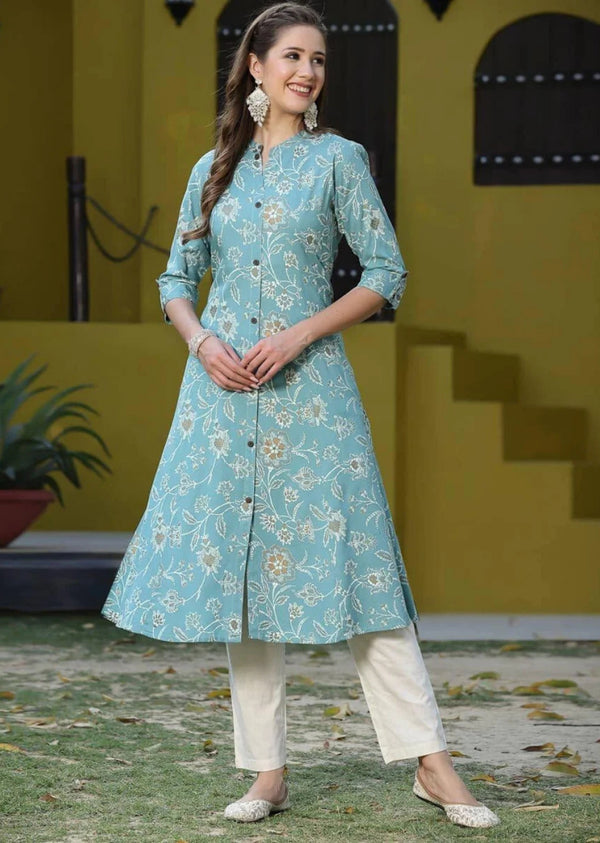 Stylum Women's Floral Print A-Line Kurta
