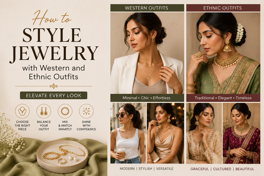 How to Style Jewelry with Western & Ethnic Outfits | Ryzemé